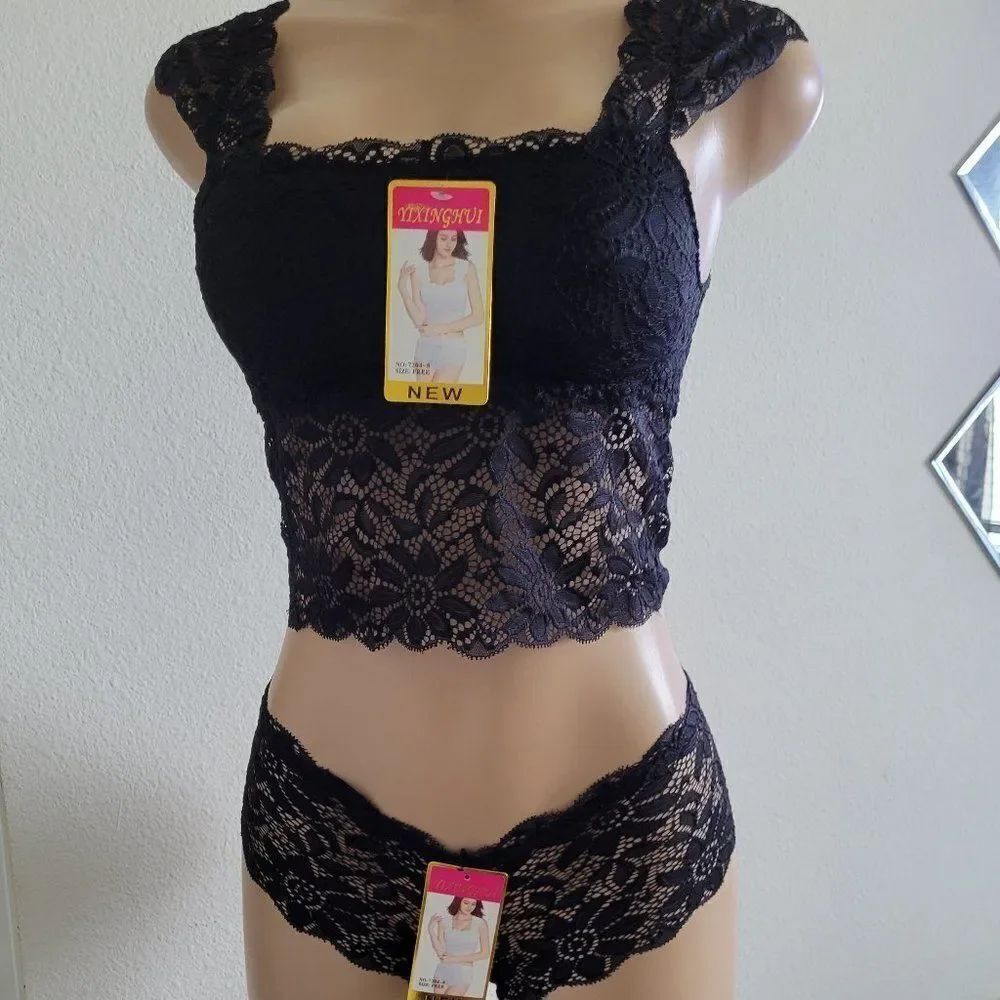 FASHION CODIGO BLACK SHEER LACE SETS